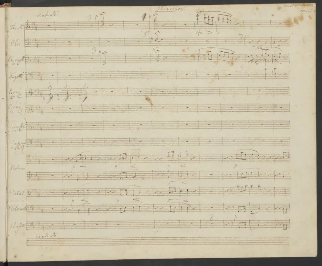 First page of Overture in C major