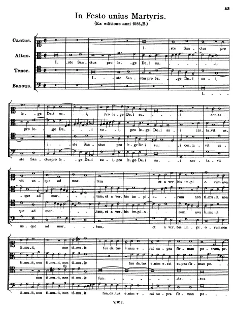First page of Iste Sanctus pro lege Dei sui