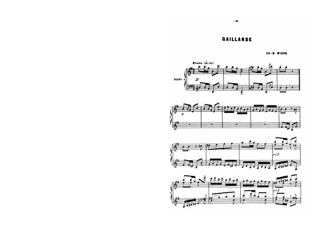 First page of Gaillarde
