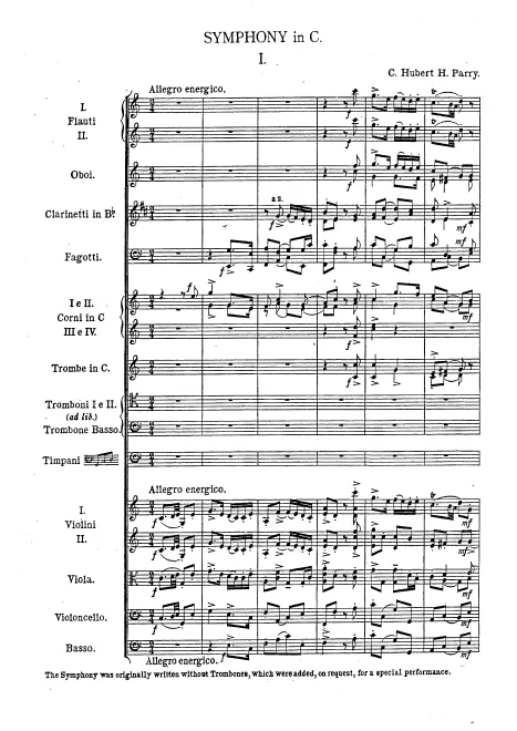 First page of Symphony No.3 'The English'