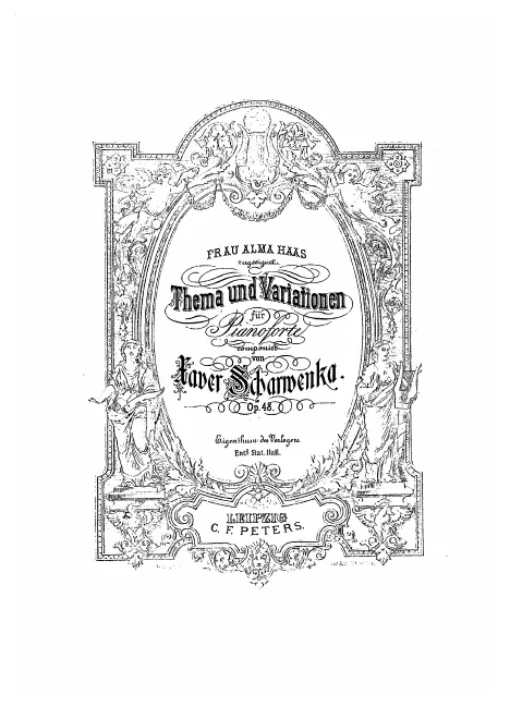 First page of Thema und Variationen für Pianoforte