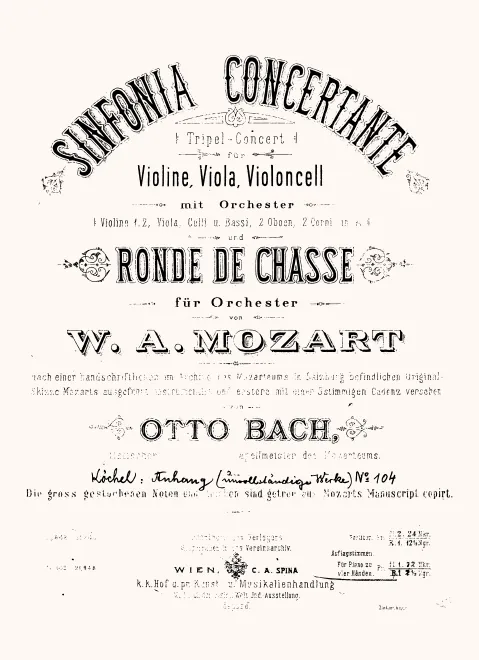 First page of Sinfonia concertante