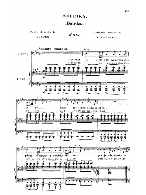 First page of Suleika