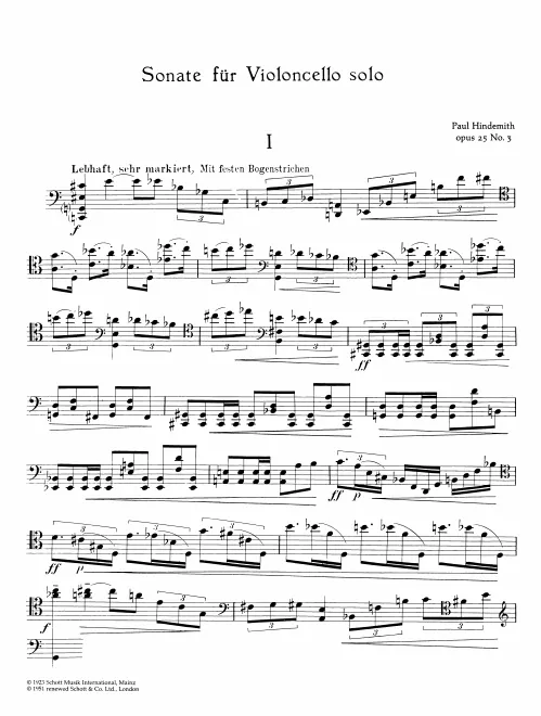 First page of Cello Sonata