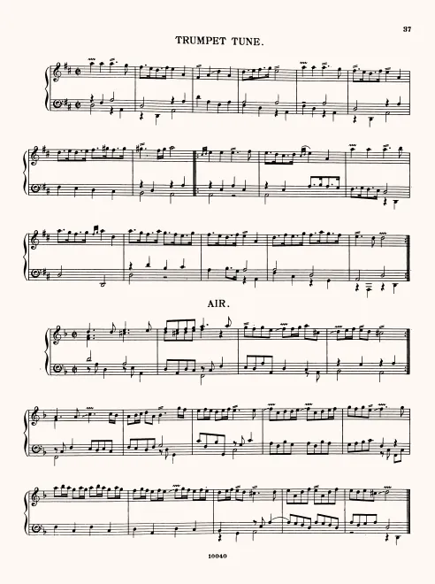 First page of Trumpet Tune in D major