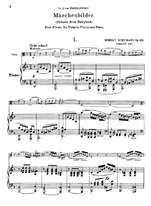 First page of Märchenbilder