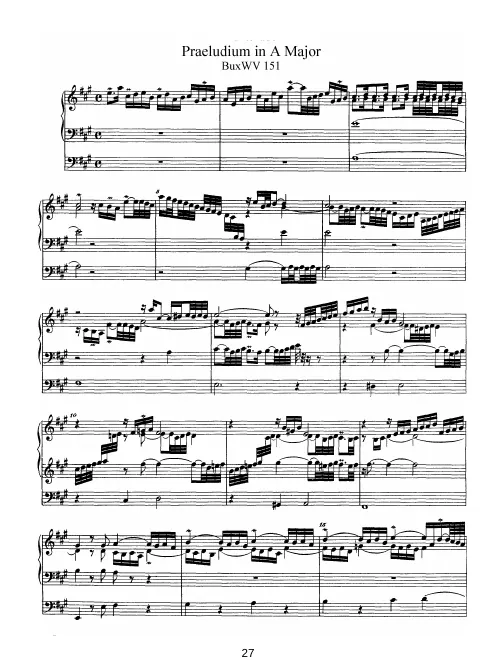 First page of Prelude in A major