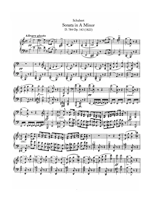 First page of Piano Sonata in A minor, Grande Sonate