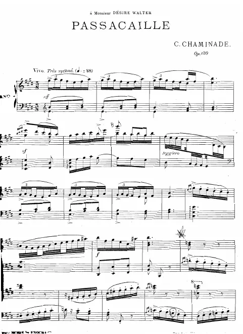 First page of Passacaille