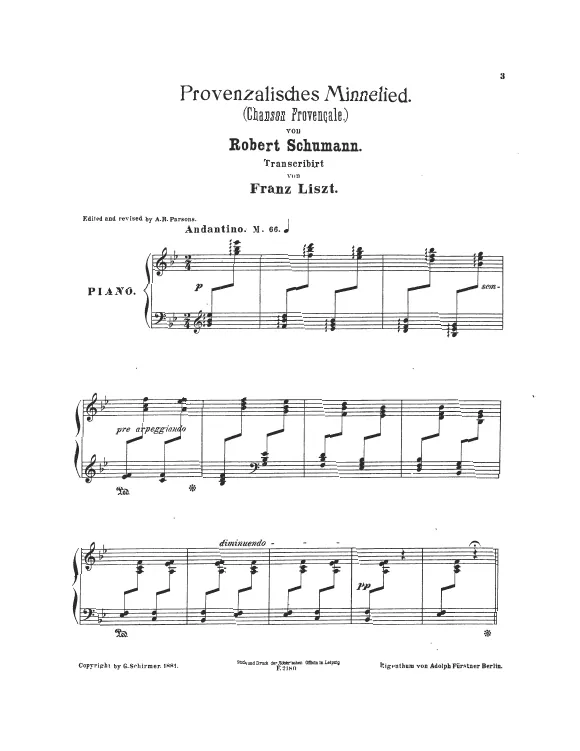 First page of Des Sängers Fluch