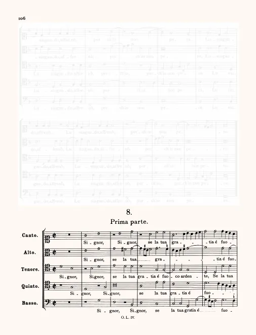 First page of Signor se la tua gratia