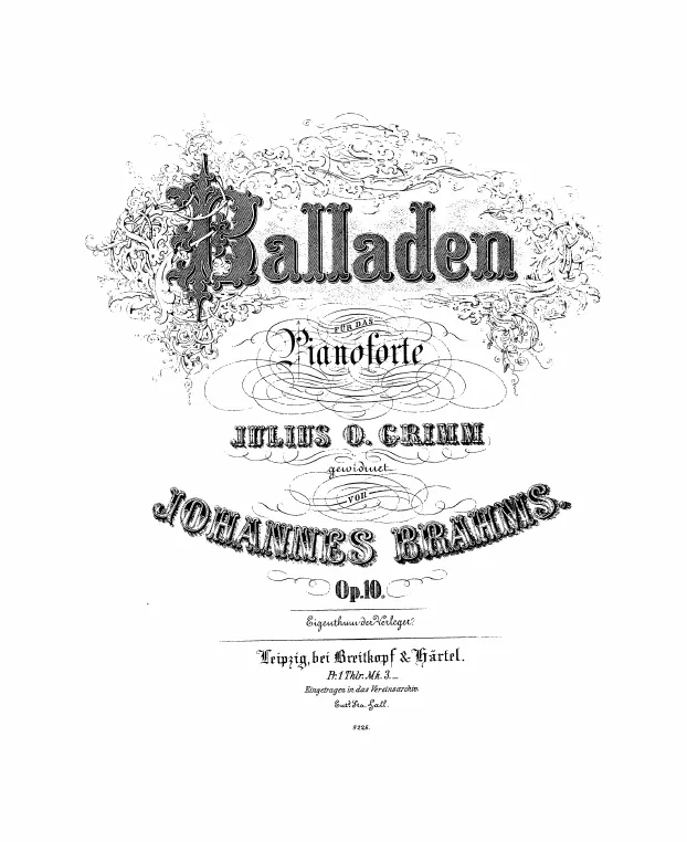 First page of Ballades