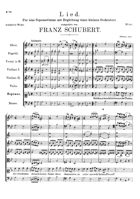 First page of Lied