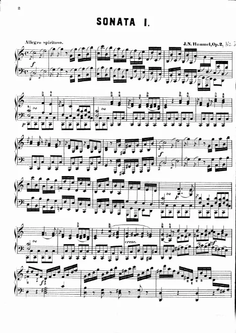 First page of Keyboard Sonata in C major