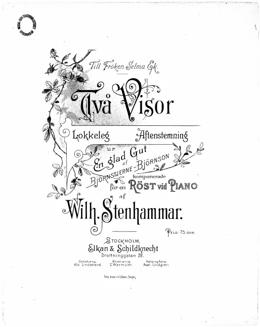 First page of 2 Songs from En glad Gut