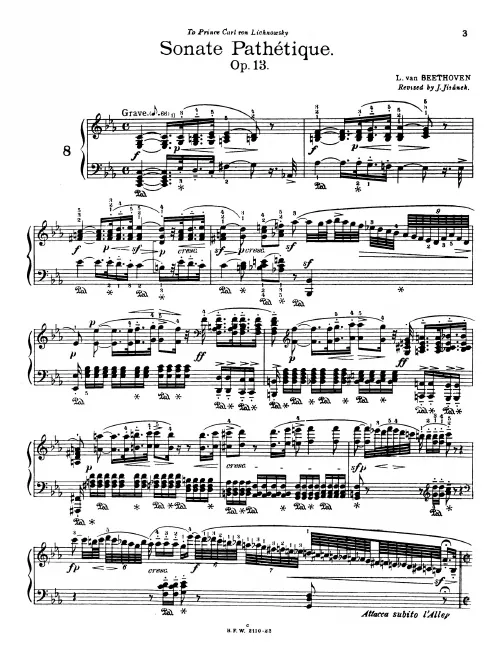 First page of Piano Sonata No.8