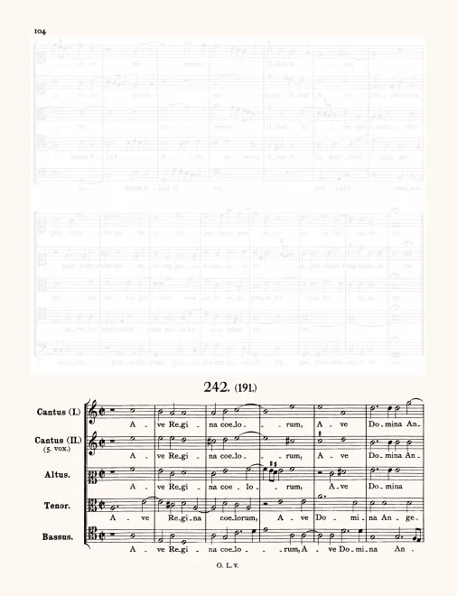 First page of Ave Regina caelorum