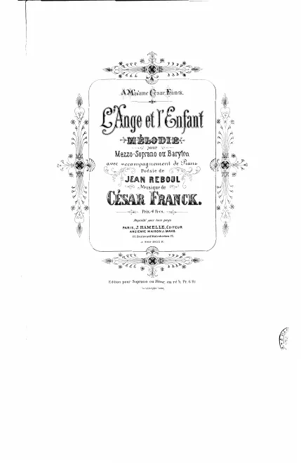 First page of L' ange et l'enfant