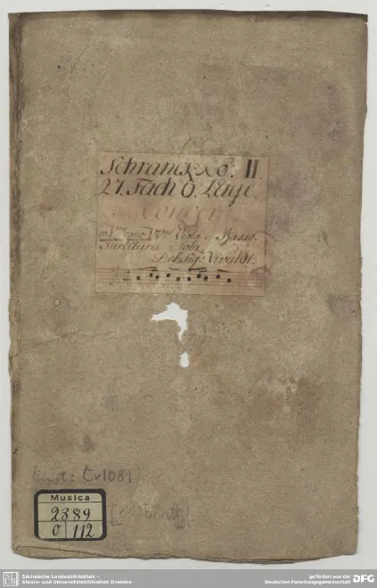 First page of Violin Concerto in A major