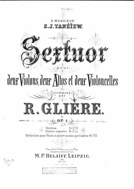 First page of String Sextet No.1