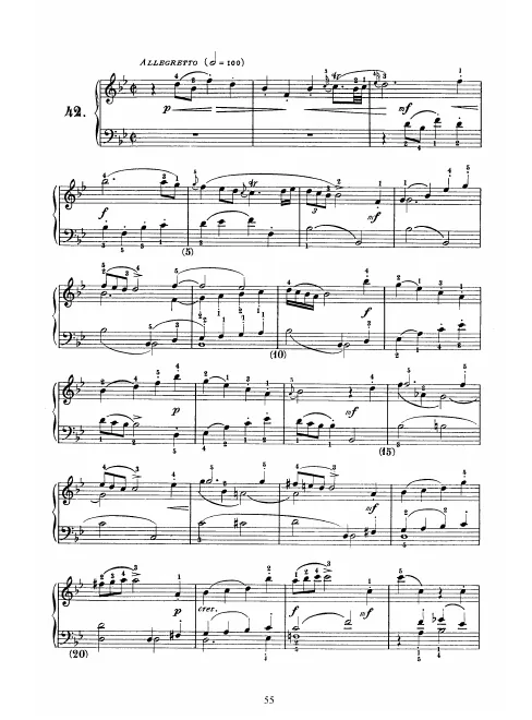 First page of Keyboard Sonata in B-flat major