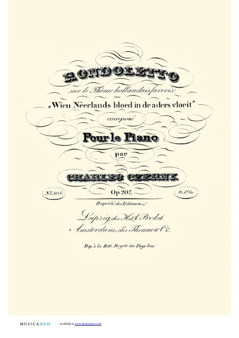 First page of Rondoletto sur le thème hollandais favori : 'Wien Neêrlands bloed in de aders vloeit'