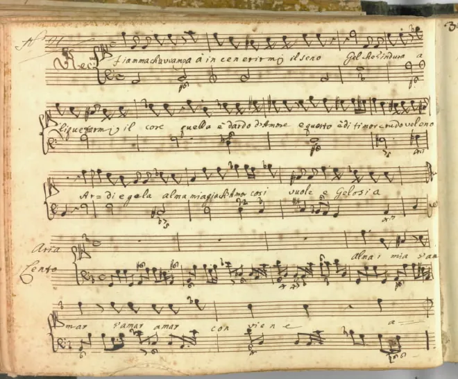 First page of Fiamma ch’avvampa