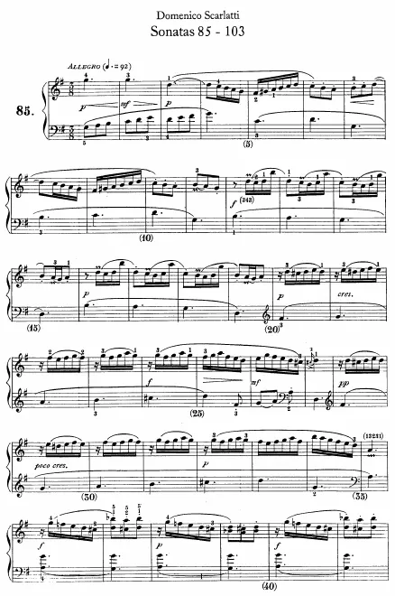 First page of Keyboard Sonata in G major
