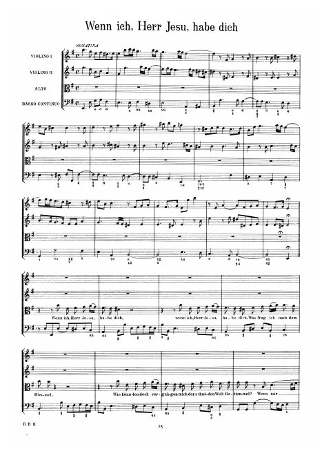 First page of Wenn ich, Herr Jesu, habe dich