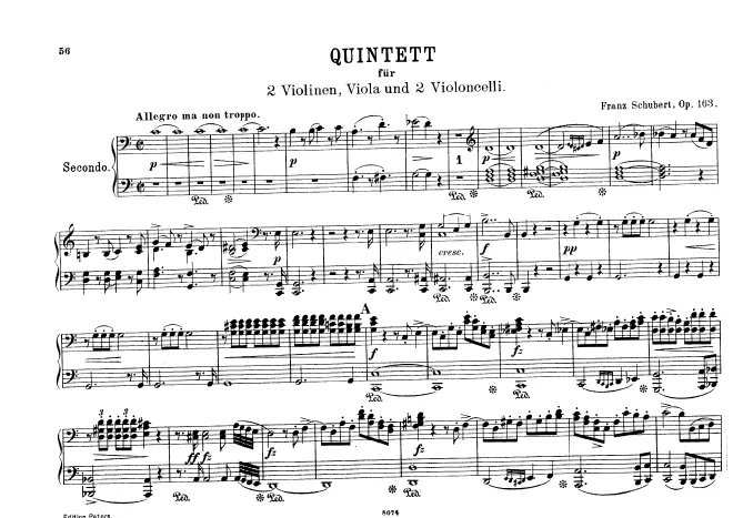First page of String Quintet
