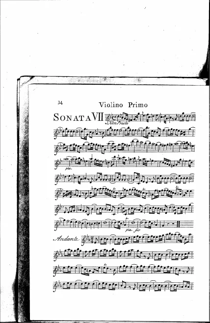 First page of Trio Sonata in G minor
