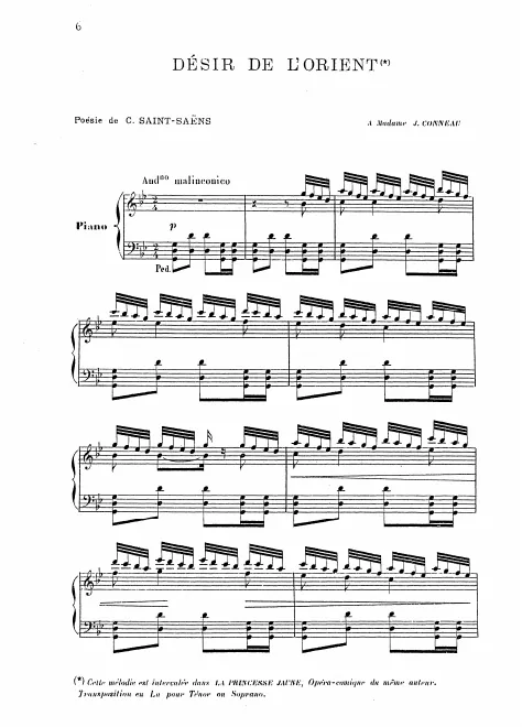 First page of Désir de l'orient