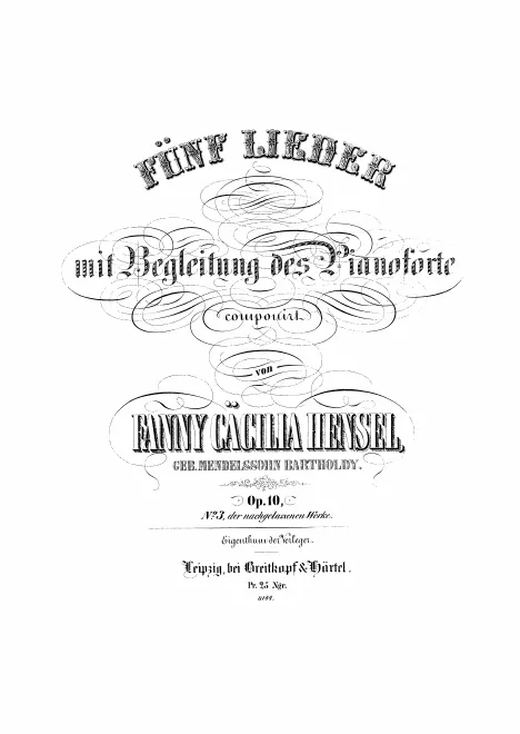 First page of 5 Lieder