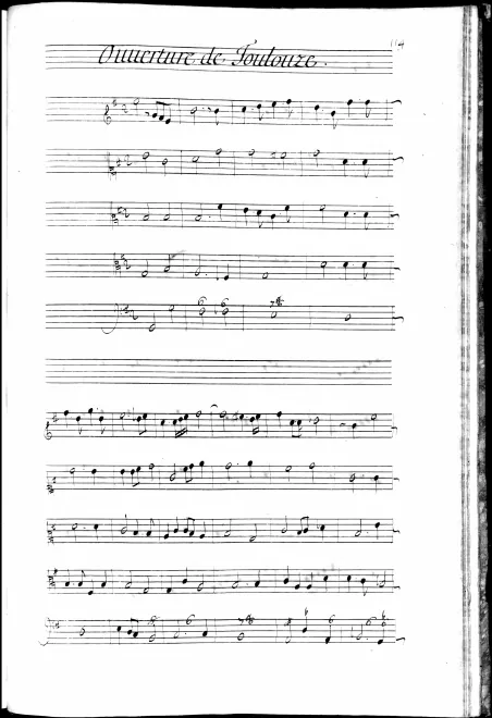 First page of Ballet de Toulouse