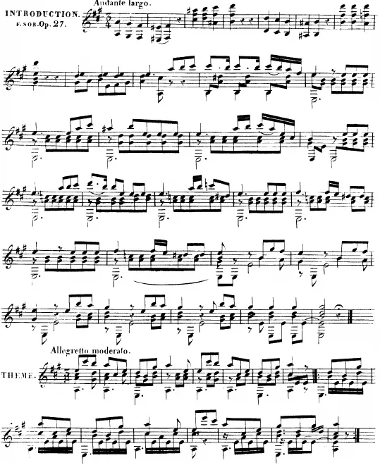 First page of Introduction et Variations sur l'air Gentil Housard, Op.27