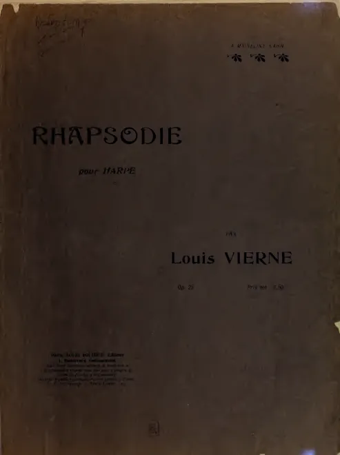 First page of Rhapsodie