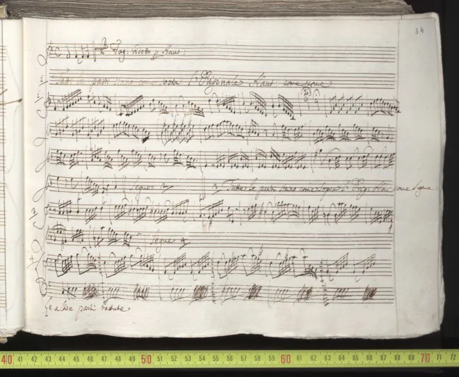 First page of Instrumental Music, I-Tn Giordano 31