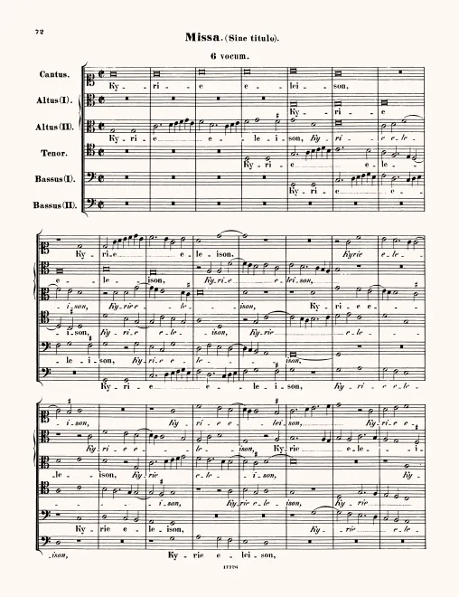 First page of Missa Benedicta es