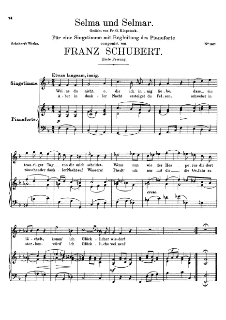 First page of Selma und Selmar