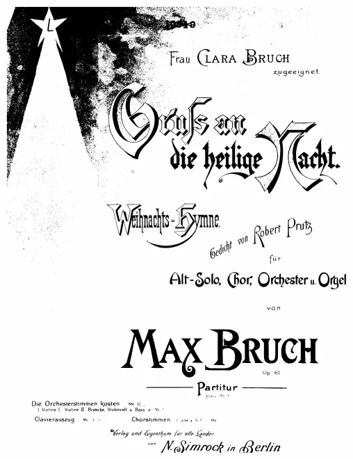 First page of Gruss an die heilige Nacht, Op.62