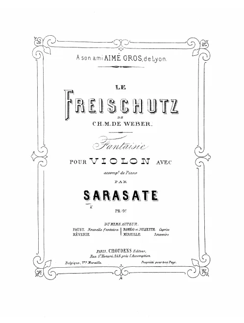 First page of Fantaisie sur 'Der Freischütz'
