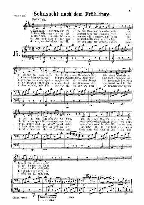 First page of Sehnsucht nach dem Frühling