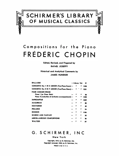 First page of Nocturnes
