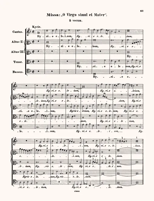 First page of Missa O virgo simul et Mater