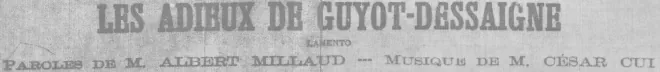 First page of Les adieux de Guyot-Dessaigne