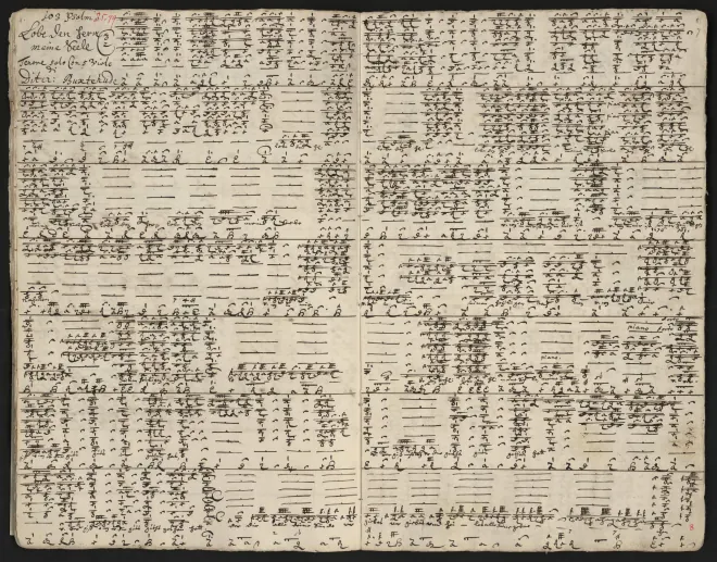 First page of Lobe den Herrn meine Seele, BuxWV 71