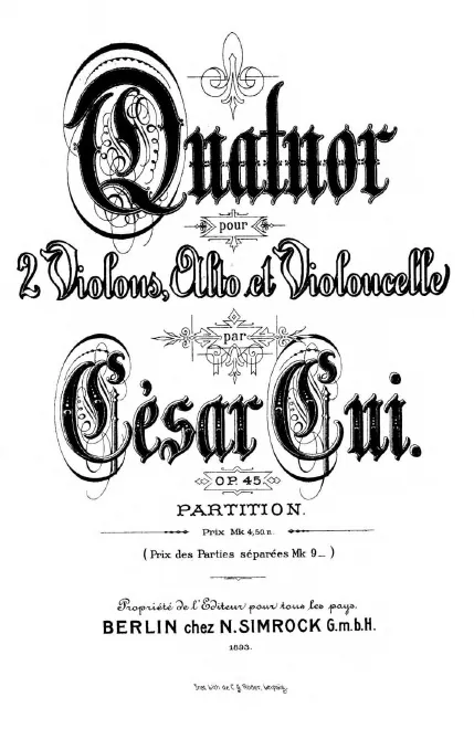 First page of String Quartet No.1
