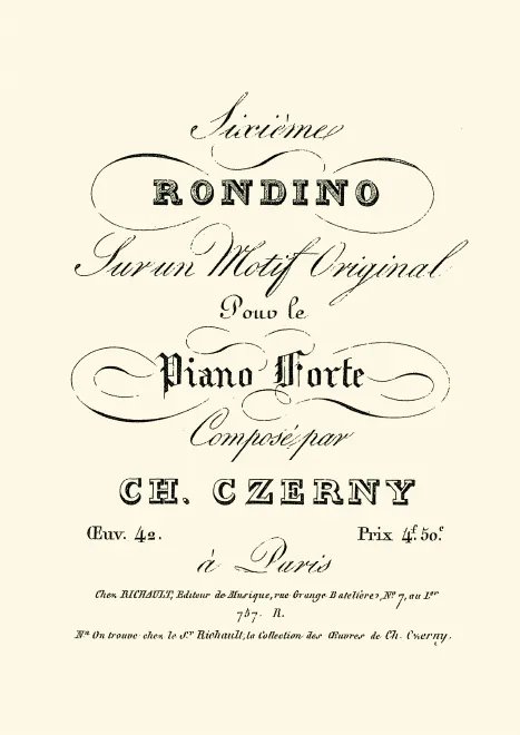 First page of Rondino No.6 sur un motif original
