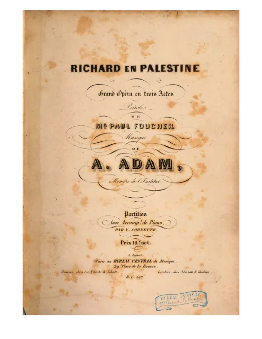 First page of Richard en Palestine