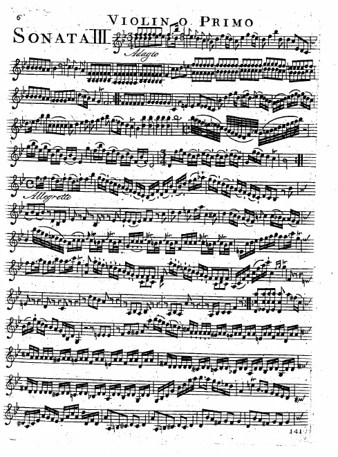 First page of String Duo in B-flat major